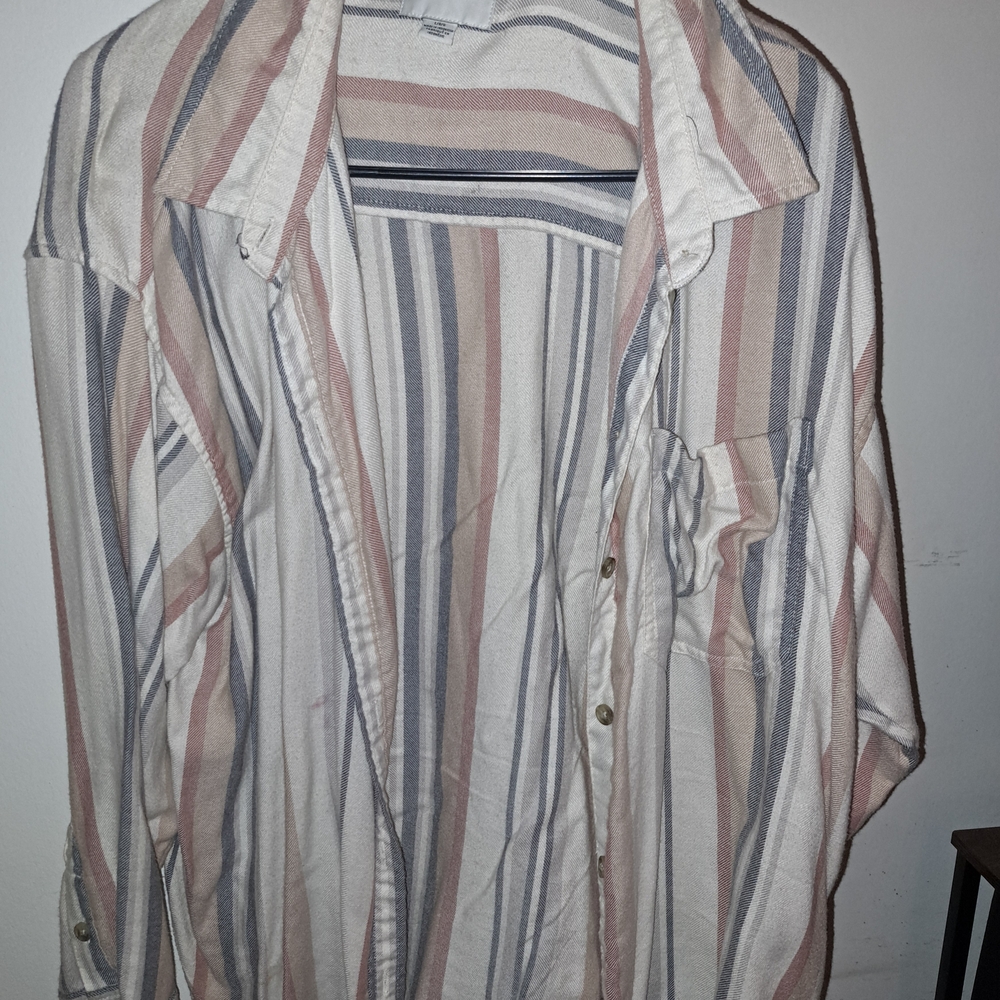 American Eagle Outfitters Multicolor Striped Button Down Shirt